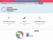 Tablet Screenshot of creative-montessori.com